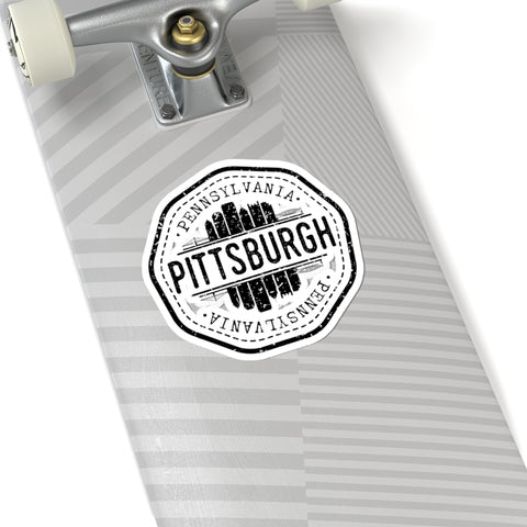 Pittsburgh Vintage Stamp -  Kiss-Cut Stickers