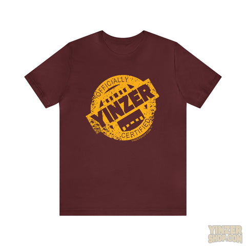 Certified Yinzer™ Unisex Jersey Short Sleeve Tee T-Shirt Printify Maroon M 