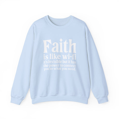 Faith is Like Wifi - Heavy Blend™ Crewneck Sweatshirt