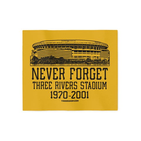 Never Forget Three Rivers Stadium Retro - Sweatshirt Blanket Home Decor Printify   