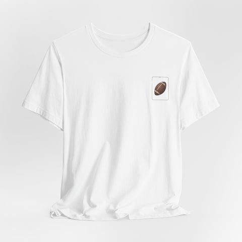 Benchwarmer Dog Football T‑Shirt — "Benched Again Somehow" Graphic Tee