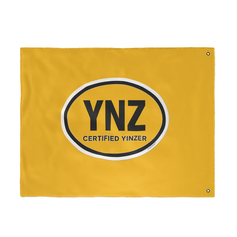 YNZ Certified Yinzer Double Sided Flag  - Double Sided Yellow Flag