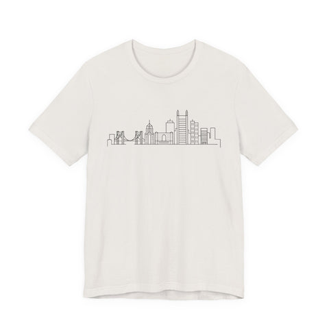 Pittsburgh Skyline Doodle - Unisex Jersey Short Sleeve Tee