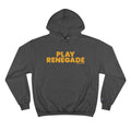 Play Renegade - Champion Hoodie Hoodie Printify Charcoal Heather S 