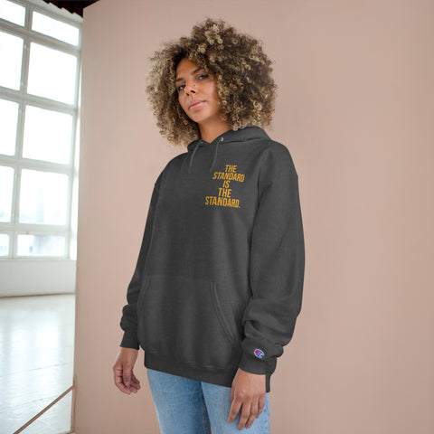 The Standard Is The Standard - Print on BACK - Champion Hoodie Hoodie Printify   