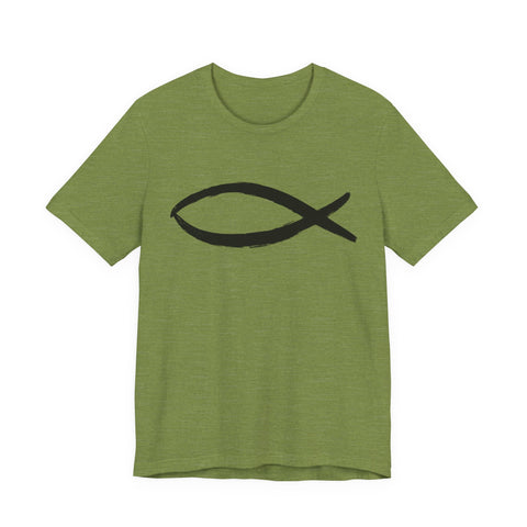 Christianity Fish Symbol - Unisex Jersey Short Sleeve Tee