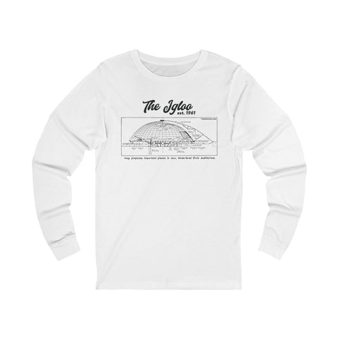 The Igloo - EST 1961 - Civic Arena - Retro Schematic - Long Sleeve Tee