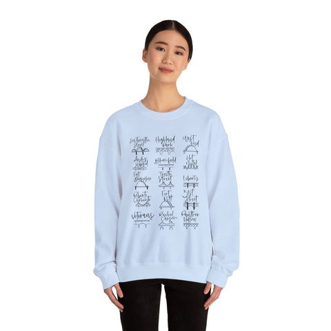 Pittsburgh Bridges Doodle - Heavy Blend™ Crewneck Sweatshirt