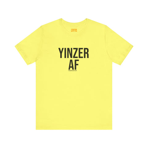 Yinzer AF - Short Sleeve Tee T-Shirt Printify Yellow S 