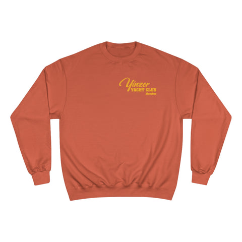 Yinzer Yacht Club - PRINT ON  BACK - Champion Sweatshirt Sweatshirt Printify Orange XL 