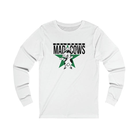 Columbus Mad Cows Long Sleeve Shirt Long-sleeve Vintage Ice Hockey White XS 