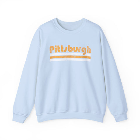 Vintage Pittsburgh Stripes - Heavy Blend™ Crewneck Sweatshirt