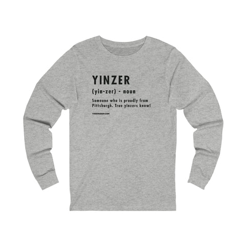 Pittsburghese Definition Series - Yinzer - Long Sleeve Tee Long-sleeve Printify XS Athletic Heather 