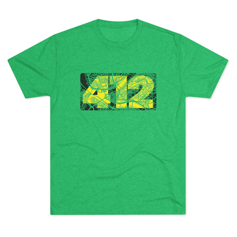 412 Map Graphic - Tri-Blend Crew Tee T-Shirt Printify S Tri-Blend Envy