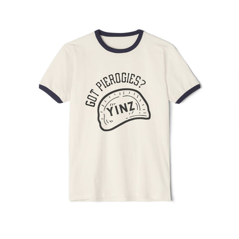 Yinz Got Pierogies? - Unisex Cotton Ringer T-Shirt