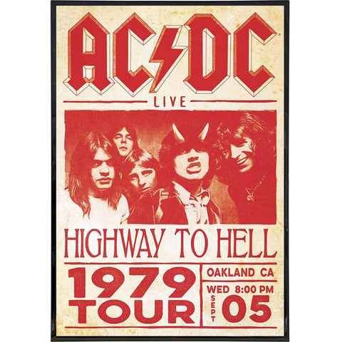 AC/DC 1979 Tour Poster – Vintage Concert Print on Heavyweight Photo Paper