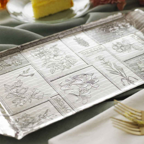 American Botanical Hostess Tray - Floral Luncheon Tray by Wendell August Forge