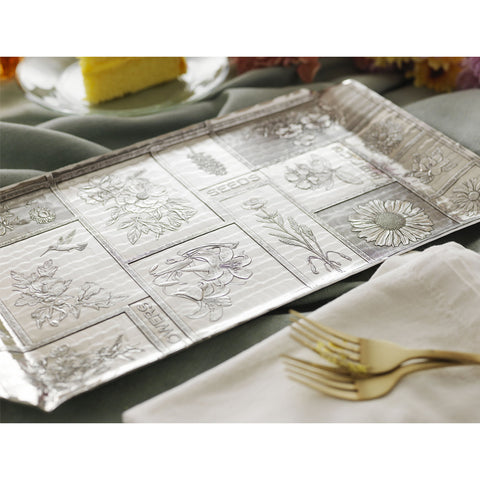 American Botanical Hostess Tray - Floral Luncheon Tray by Wendell August Forge