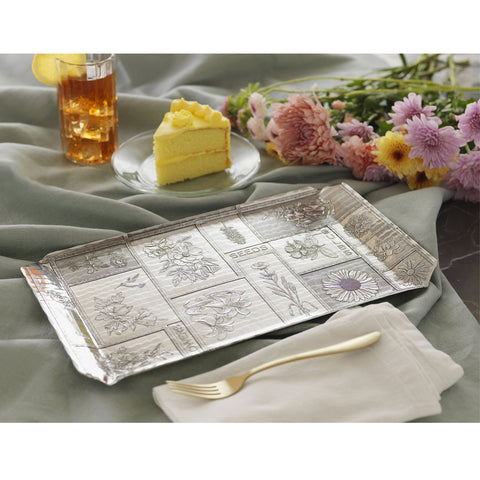 American Botanical Hostess Tray - Floral Luncheon Tray by Wendell August Forge