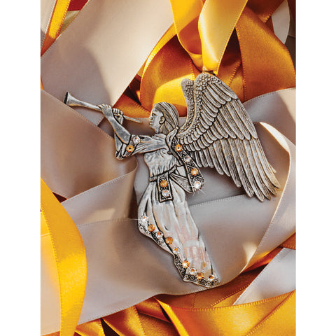 Angel of Good News Ornament – Handcrafted Austrian Crystal Christmas Tree Decoration