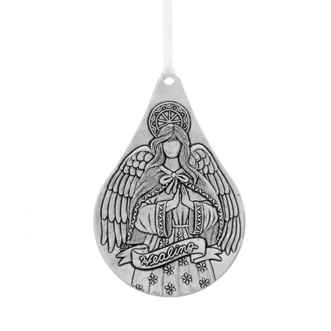Healing Angel Ornament – Wendell August Forge Teardrop Keepsake for Emotional Healing