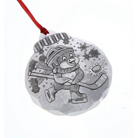 Hockey Penguin Ornament – Handcrafted Sports Keepsake | Wendell August Forge Gift
