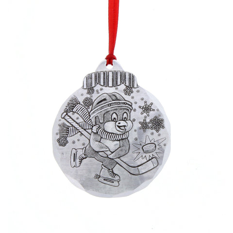 Hockey Penguin Ornament – Handcrafted Sports Keepsake | Wendell August Forge Gift