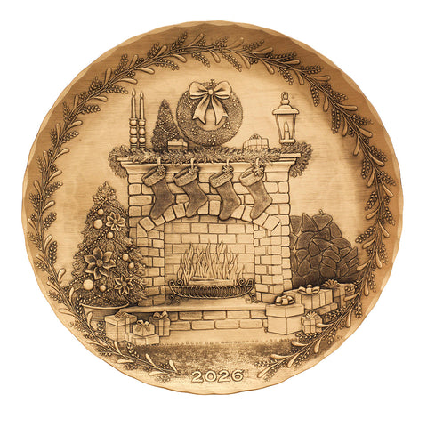 2026 Annual Plate - Cozy Christmas Hearth (Bronze)