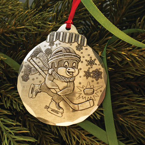 Hockey Penguin Ornament – Handcrafted Sports Keepsake | Wendell August Forge Gift