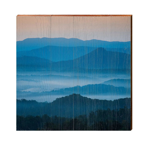 Blue Ridge Mountains | Wall Art Print on Real Wood  Mill Wood Art   