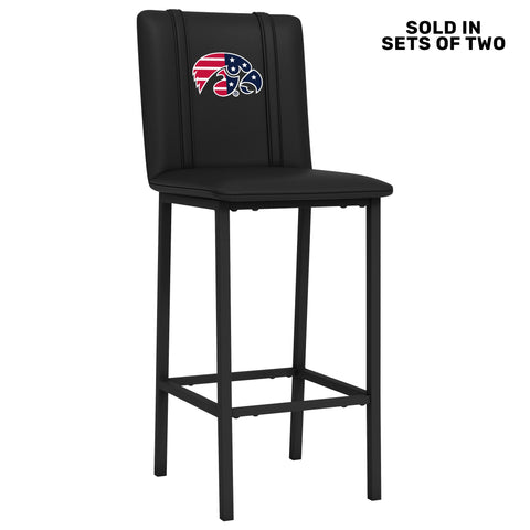 Bar Stool 500 with Iowa Hawkeyes Patriotic Primary Logo Set of 2