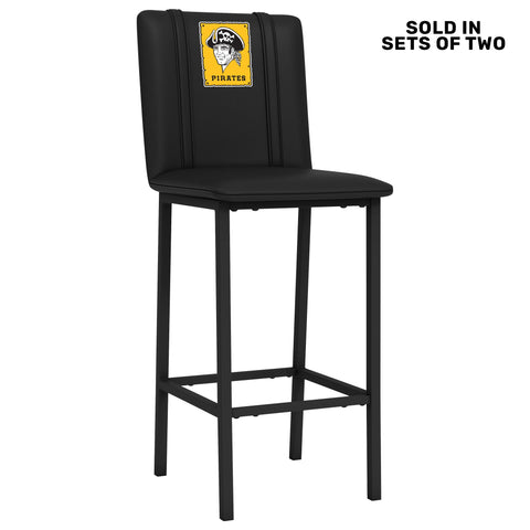 Bar Stool 500 with Pittsburgh Pirates Cooperstown Set of 2 MLB Furniture Zipchair   