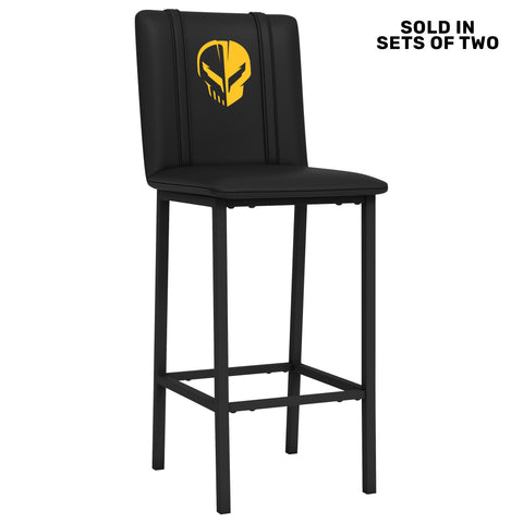 Bar Stool 500 with Corvette Jake Symbol Yellow Logo Set of 2