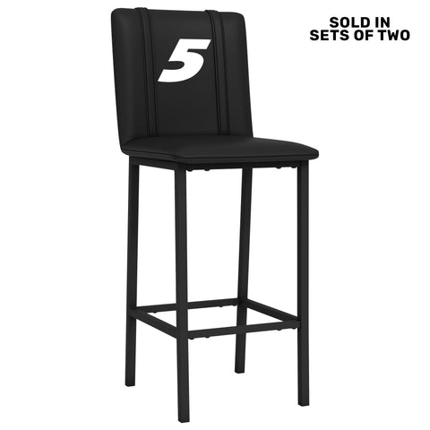Bar Stool 500 with Kyle Larson #5 White Logo Set of 2