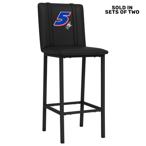Bar Stool 500 with Kyle Larson #5 Signature Logo Set of 2