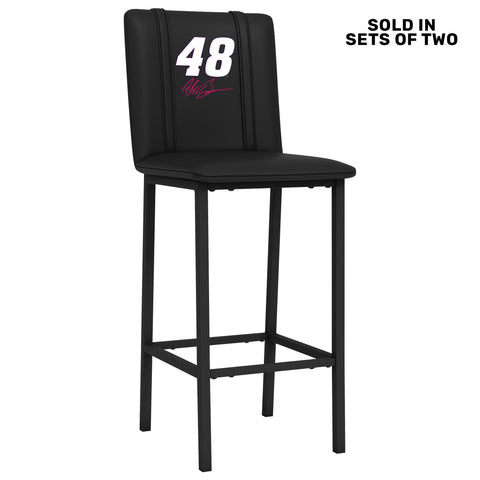 Bar Stool 500 with Alex Bowman #48 with Signature Logo Set of 2