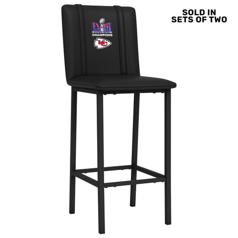 Bar Stool 500 with Kansas City Chiefs Super Bowl LVIII Champions Logo Set of 2