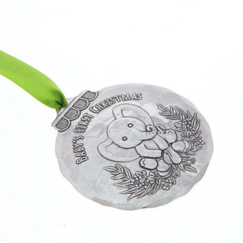 Baby First Christmas Ornament - Personalized Elephant Holiday Keepsake Gift