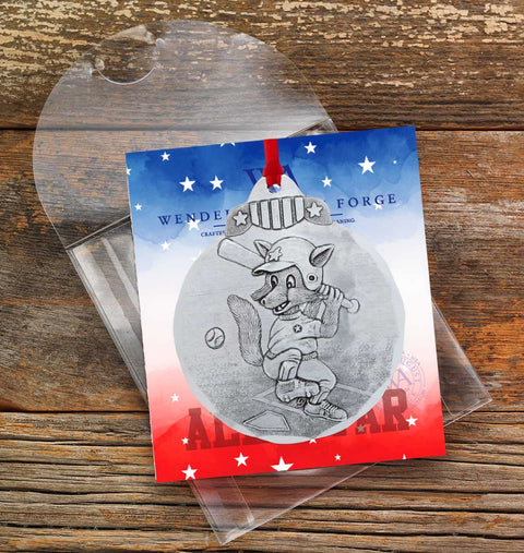 Baseball Fox Ornament - Personalized Sports Keepsake With Whimsical Fox Design