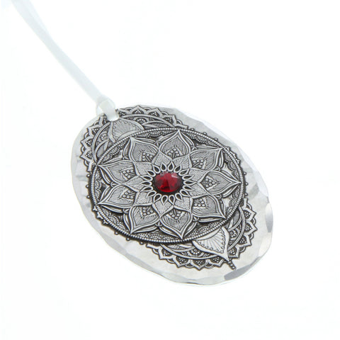 January Birthstone Ornament – Handcrafted Mandala Crystal Decoration Gift