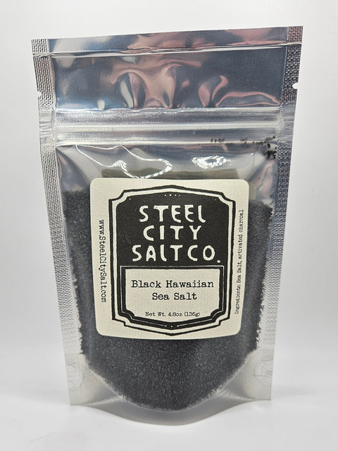 Black Hawaiian Sea Salt | Fine Grain Lava Sea Salt For Cooking & Barbecue Seasoning