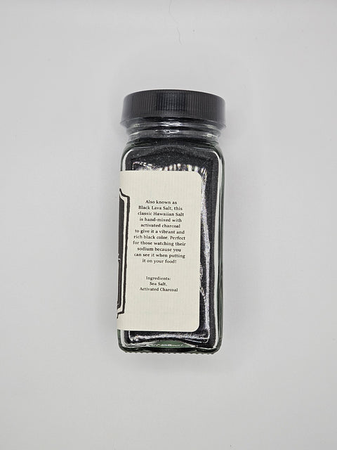 Black Hawaiian Sea Salt | Fine Grain Lava Sea Salt For Cooking & Barbecue Seasoning