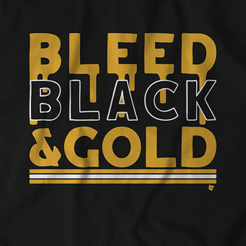 Bleed Black and Gold T-Shirt T-Shirt BreakingT   