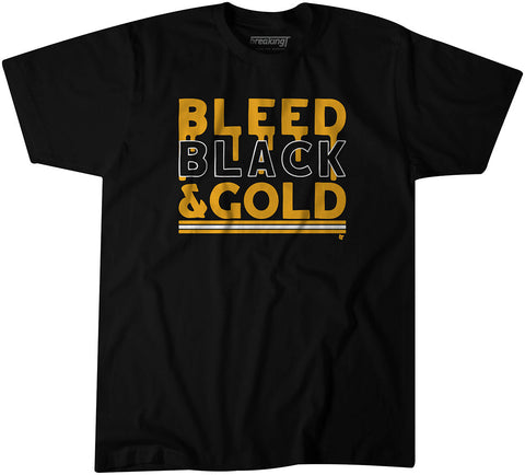 Bleed Black and Gold T-Shirt T-Shirt BreakingT   