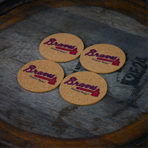 Atlanta Braves Dugout Mugs® Cork Coasters Coasters Dugout Mugs® Default Title  