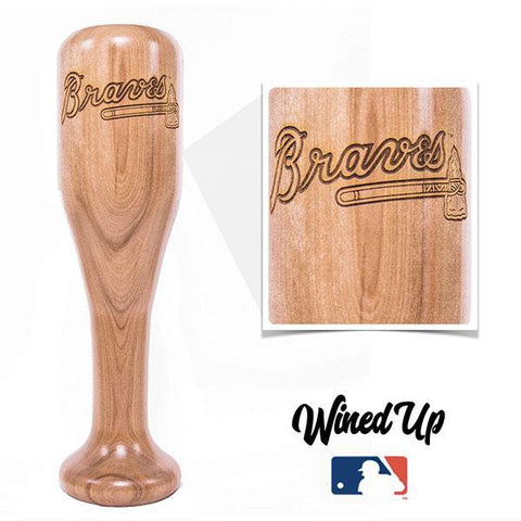 Atlanta Braves Wined Up® | Baseball Bat Wine Mug MLB Teams - Wined Up Glass Dugout Mugs®   