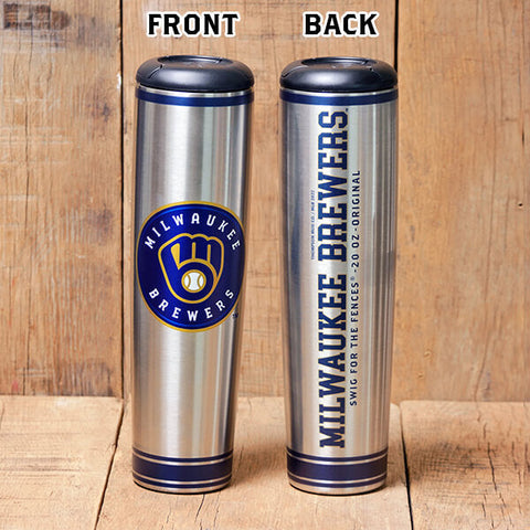 Milwaukee Brewers Metal Dugout Mug | Stainless Steel Baseball Bat Mug MLB Teams - Metal Dugout Mug Dugout Mugs®   