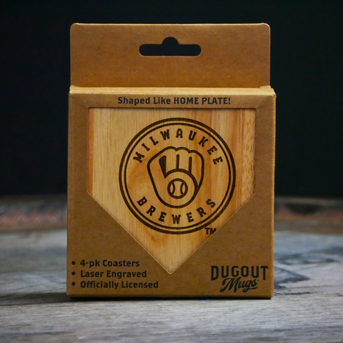 Milwaukee Brewers Dugout Mug® | Wood Coaster