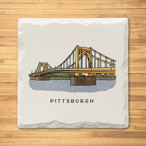 Pittsburgh City Variety Pack - Ceramic Drink Coasters - 4 Pack