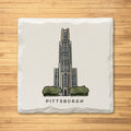 Pittsburgh City 412 Variety Pack - Ceramic Drink Coasters - 4 Pack Coasters The Doodle Line   